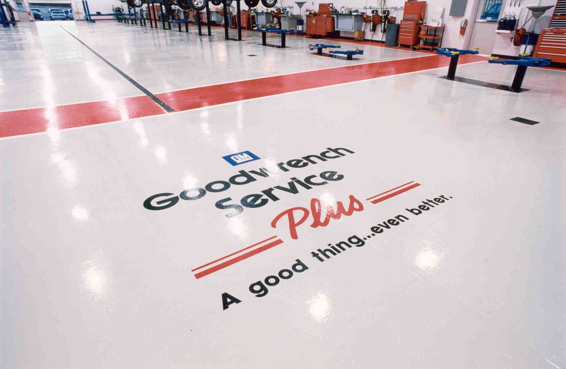 GM Goodwrench service floor logo